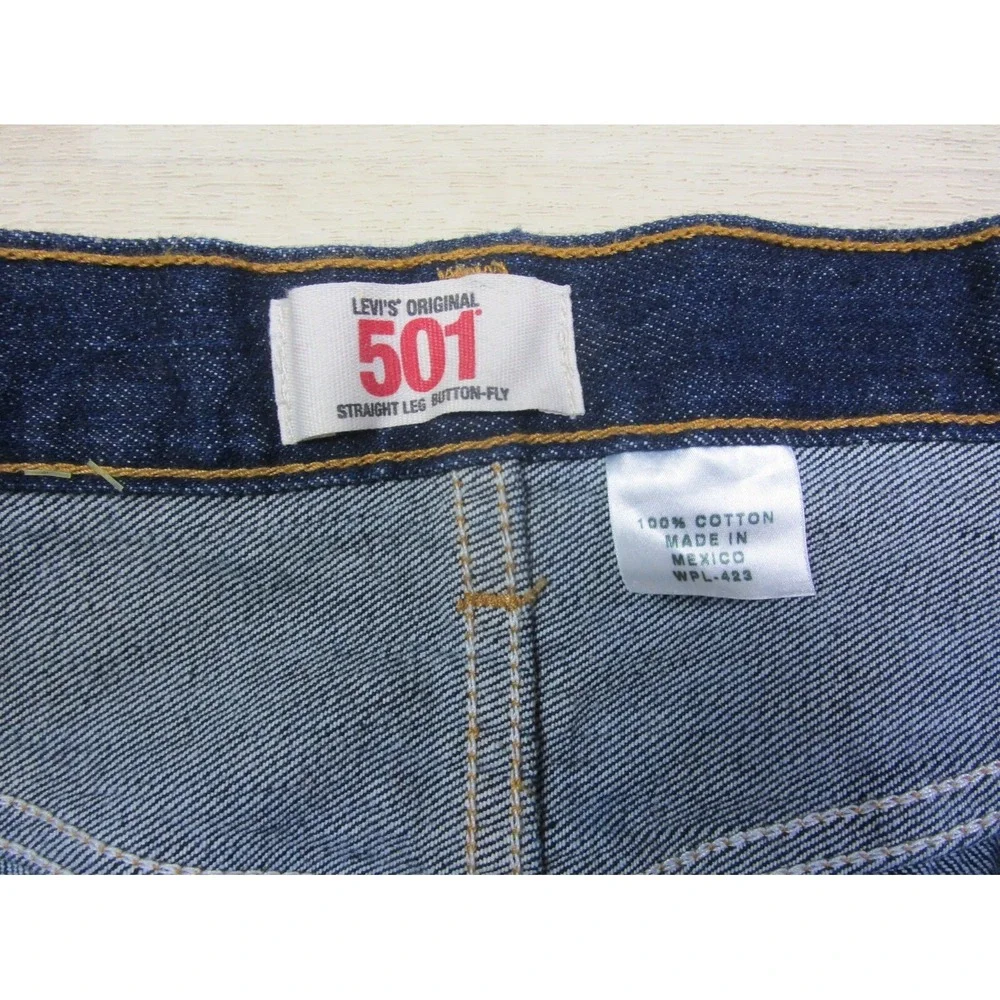 Vintage Levi's 501 WPL 423 Button Fly Blue Dark Wash Jeans Men's Size W38‎ L30